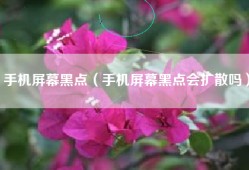 手机屏幕黑点（手机屏幕黑点会扩散吗）