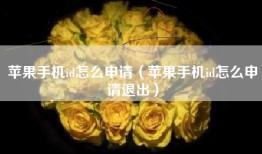 苹果手机id怎么申请（苹果手机id怎么申请退出）